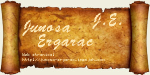 Junoša Ergarac vizit kartica